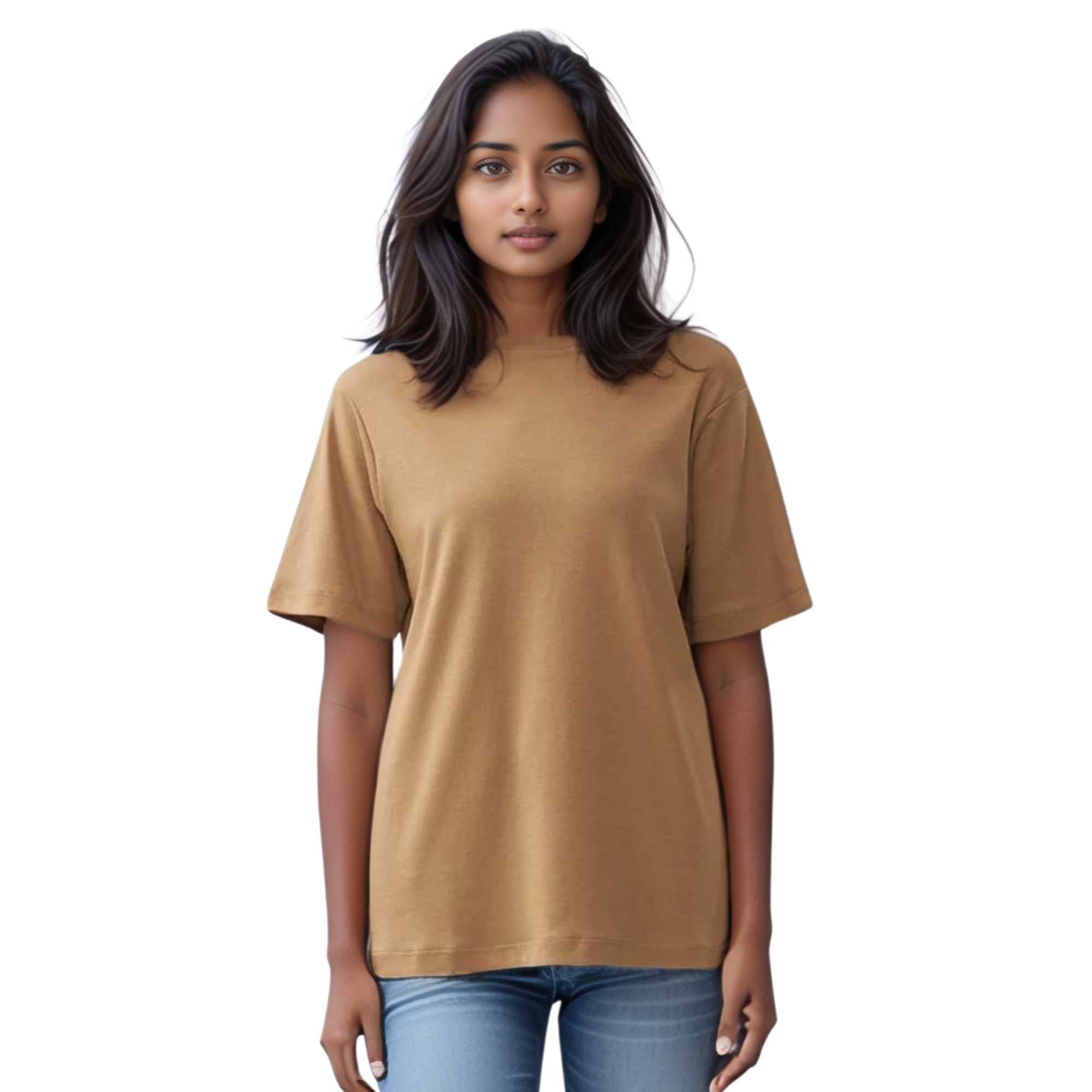 Women’s Ultra Soft Pima Cotton T-Shirt | Luxurious Comfort - S / Camel - www.upstandingapparel.com